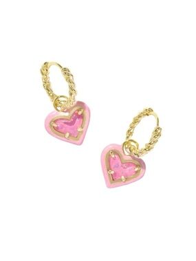 Kendra Scott Ari Heart Enamel Frame Huggie Earrings - NWT